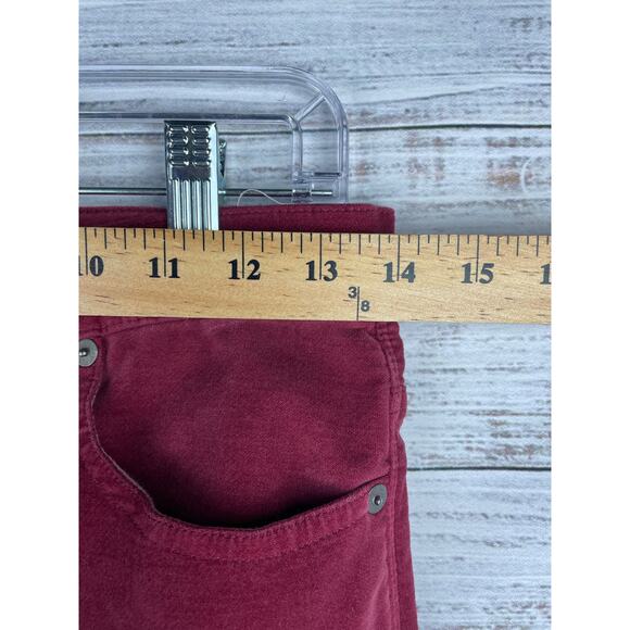 Madewell 10” High Rise Skinny Jeans Red Velvet 27 Soft Stretch Modal Career - Picture 2 of 8